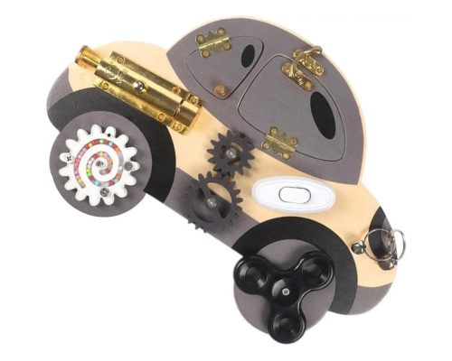 Дитяча дерев'яна іграшка "Бизи-борд Машина" C15015