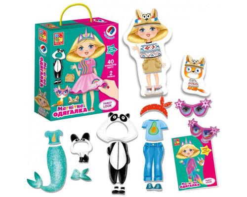 Дитяча гра "Магнітна одягалка "Family look" VT3702-21, 40 елементів одягу