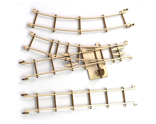 Деревянный конструктор "Rails set" Time for Machine T4M380309, 196 дет