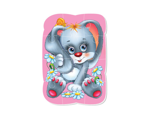 Магнитные пазлы Малыш сможет "Зайчик" Vladi toys VT3301-03 А5, Укр