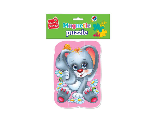 Магнитные пазлы Малыш сможет "Зайчик" Vladi toys VT3301-03 А5, Укр