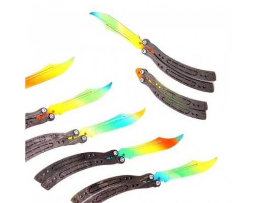 Сувенирный деревянный нож "BALISONG - ULTRA" 312307, 5 шт