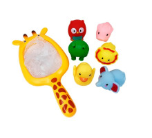 Набор игрушек для ванны MGZ-0933 сачок, 6 игрушек