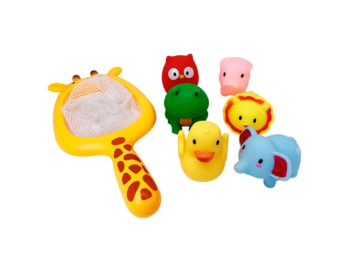 Набір іграшок для ванни MGZ-0933 сачок, 6 іграшок