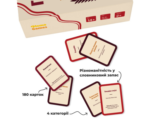 Игра настольная Игра слов MemoGames 0013MG 180 карточек, 4 категории