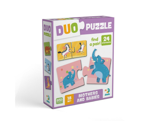 Детский пазл "ДУО-Мама и малыш" 300692, 24 элемента