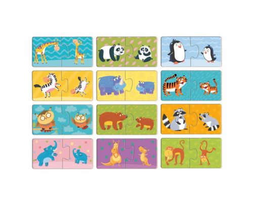 Детский пазл "ДУО-Мама и малыш" 300692, 24 элемента