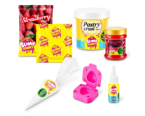 Ігровий набір зі слаймами "Полуничний чізкейк" Slime Mart 15901A серії "Shopping Bag"