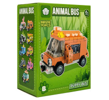 Детский конструктор Puppy Bus BB121E-B серии "Animal Bus", 110 деталей