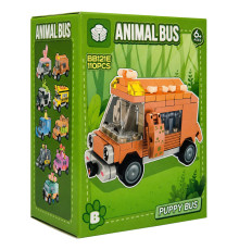 Дитячий конструктор Puppy Bus BB121E-B серії "Animal Bus", 110 деталей