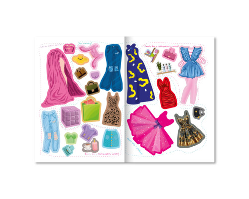 Книга-одягалка з наліпками "Stylish Girls" LS-03-03 серія "Dress Up"