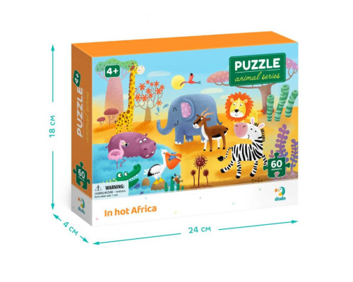 Дитячий пазл "Спекотна Африка" DoDo 300376, 60 ел.