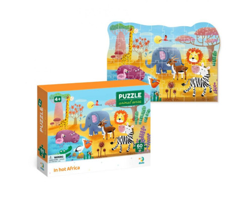 Дитячий пазл "Спекотна Африка" DoDo 300376, 60 ел.