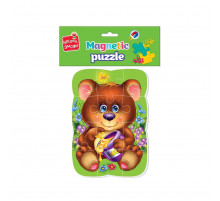 Магнітні пазли Малюк зможе "Ведмедик" Vladi Toys VT3301-04 А5, Укр