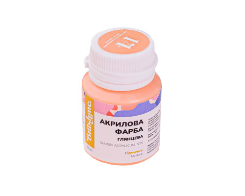 Акриловая краска глянцевая Пастельно-оранжевая Brushme ACPT14 20 мл