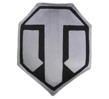 Подушка декоративная лого игры "World of Tanks" WG043334 семиугольная, серо-черная