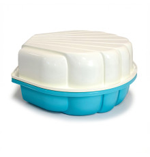 Детская песочница-бассейн "Ракушка" 01236/11 бело-голубой, с крышкой