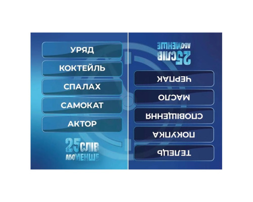 Настольная игра "25 слов или меньше" 290100, 300 карточек