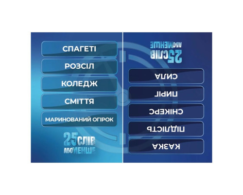 Настольная игра "25 слов или меньше" 290100, 300 карточек