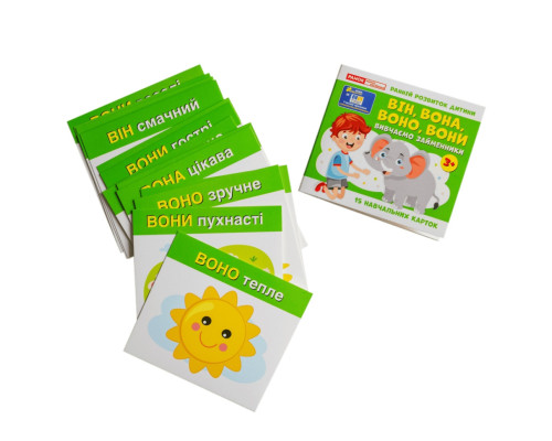 Учебные карточки "Изучаем местоимения ОН, ОНА, ОНО, ОНИ" 10109168, 15 карточек