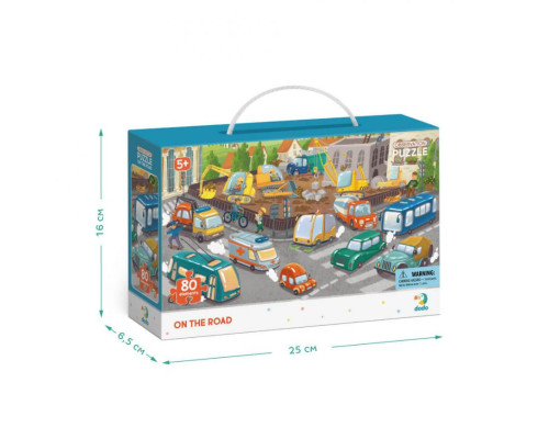 Дитячий пазл обсерваційний "Обережно на дорозі" DoDo 300370, 80 ел.