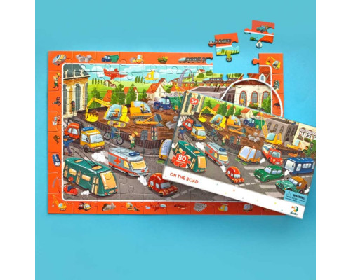 Дитячий пазл обсерваційний "Обережно на дорозі" DoDo 300370, 80 ел.