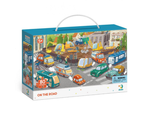 Дитячий пазл обсерваційний "Обережно на дорозі" DoDo 300370, 80 ел.