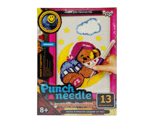 Набір для творчості "Punch Needle: Ведмедик на місяці" PN-01-09 килимова вишивка