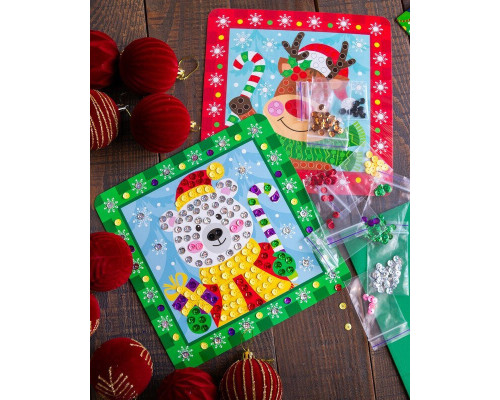 Дитячий набір для творчості "Новорічні листівки з паєтками" 10100694