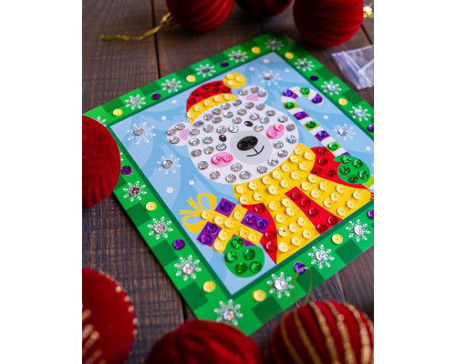 Дитячий набір для творчості "Новорічні листівки з паєтками" 10100694