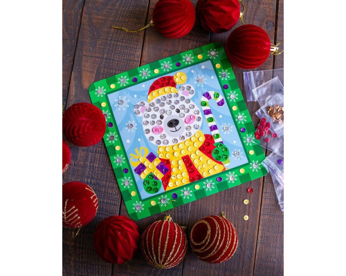 Дитячий набір для творчості "Новорічні листівки з паєтками" 10100694