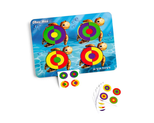 Деревянный пазл-сортер "Черепашки - цвета" Ubumblebees (ПСД138) PSD138 с заданиями