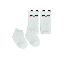 Дитячий набір наколінники і шкарпетки "Панда" MGZ-0649(White)