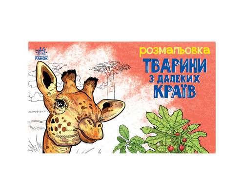 Дитяча розмальовка "Тварини у далеких краях" 583009, 16 сторінок