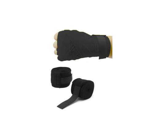 Боксерські бинти Hard BOX-HT1BK 3м чорні