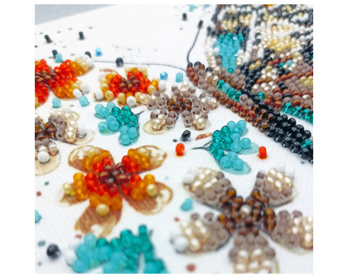 Набір-міні для вишивання бісером "Тигрові крила" AM-239 15х15 см