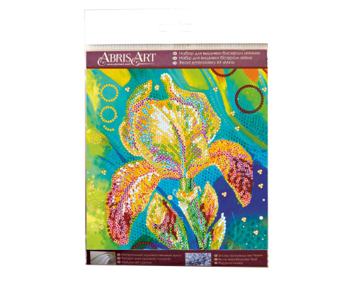 Набір для вишивання бісером "Різнобарвний ірис" AM-203 на натуральному полотні