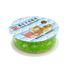 Декоративний скотч з орнаментом "Серце" №63(Green) 1,8 см х 1 м