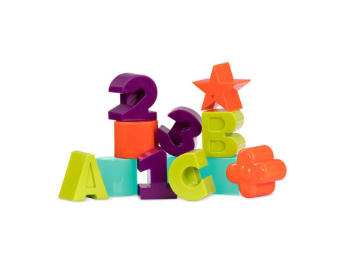 Розвиваюча іграшка "Сортер розумний куб" Battat Lite BT4577Z 3 цифри, 3 літери і 6 геометричних форм