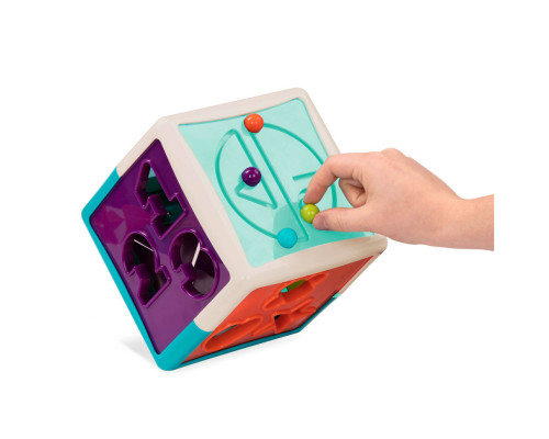 Розвиваюча іграшка "Сортер розумний куб" Battat Lite BT4577Z 3 цифри, 3 літери і 6 геометричних форм