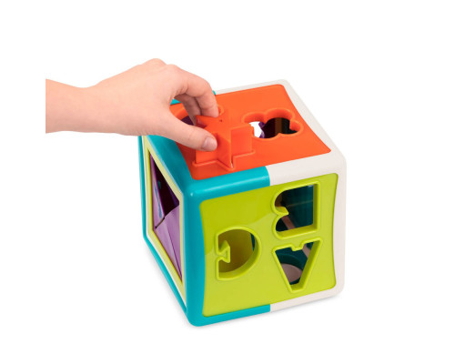 Розвиваюча іграшка "Сортер розумний куб" Battat Lite BT4577Z 3 цифри, 3 літери і 6 геометричних форм