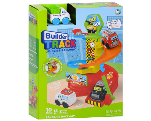 Дитячий ігровий гараж-автотрек 099-1(White) машинка 7,5 см, 10 деталей