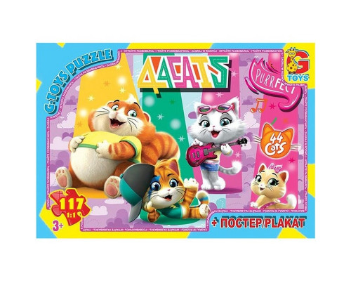 Дитячий пазл "44 кошеняти" YT64 постер 117 елементів