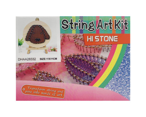 Дитячий набір для творчості стрінг-арт "Песик" YG0115(28332) дерев'яна основа