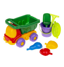 Детская игрушечная машина "Пчёлка" C0039 с набором для песочницы Зеленый