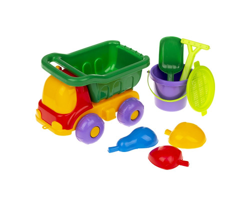 Детская игрушечная машина "Пчёлка" C0039 с набором для песочницы Зеленый