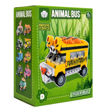 Дитячий конструктор Tiger Bus BB121E-D серії "Animal Bus", 113 деталей