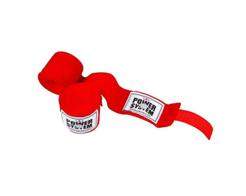 Бинты для бокса Power System PS-3404_Red (4 м)