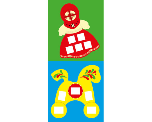 Мозаїка з наліпок "Українські іграшки" 166039, 8 сторінок