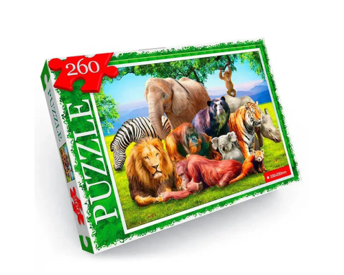 Пазл "Тварини Африки" Danko Toys C260-13-07, 260 ел.